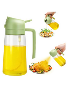 Pulverizador de Aceite de Oliva Aovdy 470ml Verde - 2 en 1