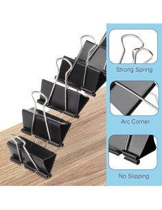 Clips de Carpeta Extra Grande Ufmarine 5 cm - 72 Pcs 2