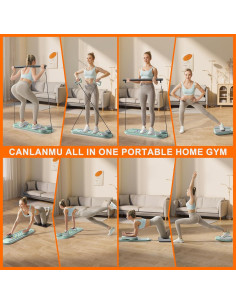 Tabla de Pilates Canlanmu Multifuncional Plegable 150kg Verde 2