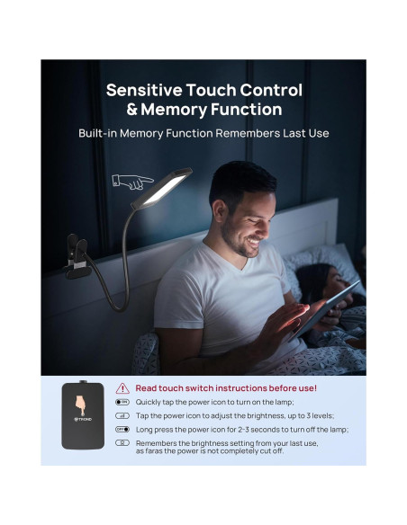 Lámpara de Escritorio LED TROND Halo 9W-C 1000LM Regulable