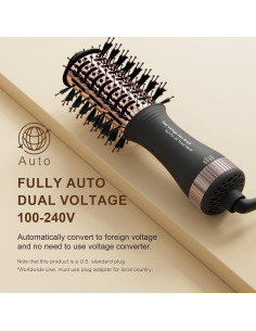 Secador de cabello Olaermoso con cepillo ovalado 2.54 cm 2