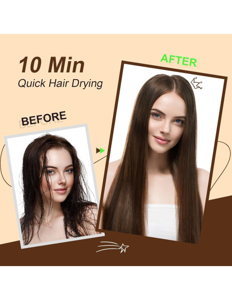 Secador de cabello Olaermoso con cepillo ovalado 2.54 cm