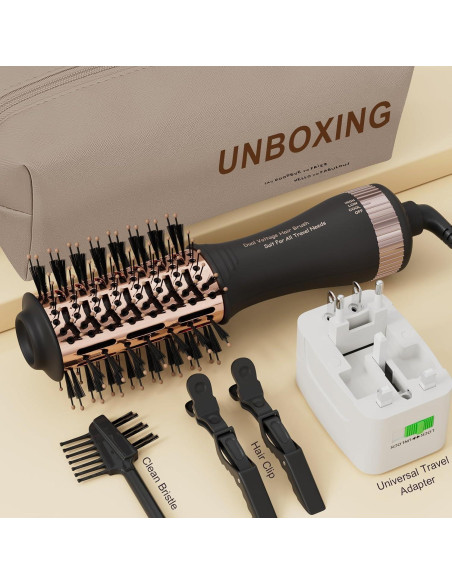 Secador de cabello Olaermoso con cepillo ovalado 2.54 cm