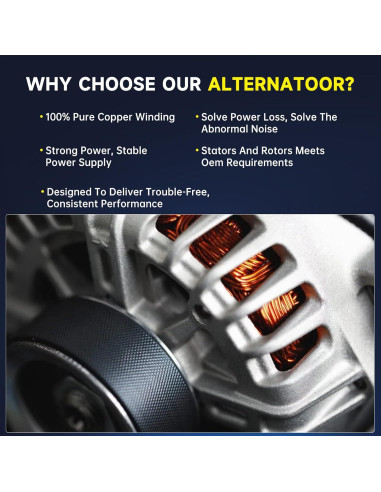 Alternador Alikali para Kia Spectra 2.0L 2007-2009 - Alto Rendimiento