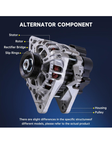 Alternador Alikali para Kia Spectra 2.0L 2007-2009 - Alto Rendimiento