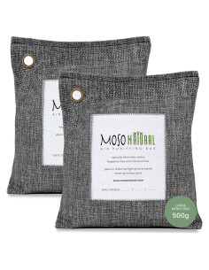 Bolsa Purificadora de Aire Moso 500g (2 Paquete) Carbón de Bambú