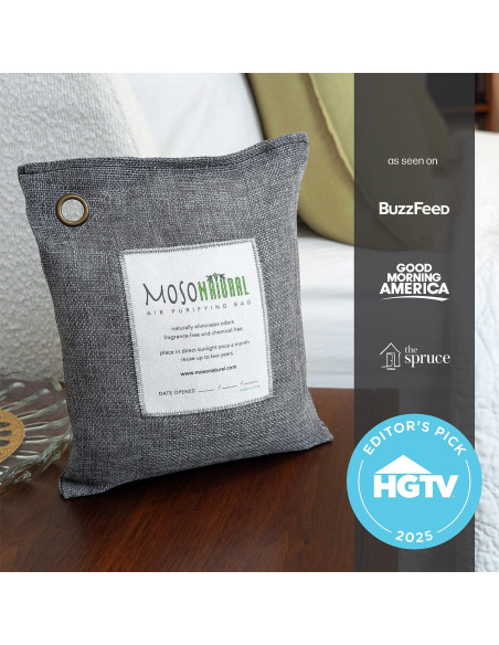 Bolsa Purificadora de Aire Moso 500g (2 Paquete) Carbón de Bambú