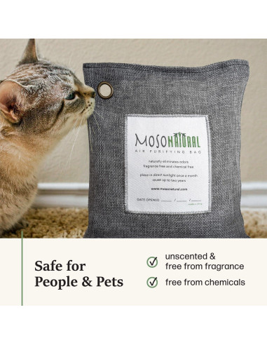 Bolsa Purificadora de Aire Moso 500g (2 Paquete) Carbón de Bambú