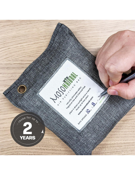 Bolsa Purificadora de Aire Moso 500g (2 Paquete) Carbón de Bambú