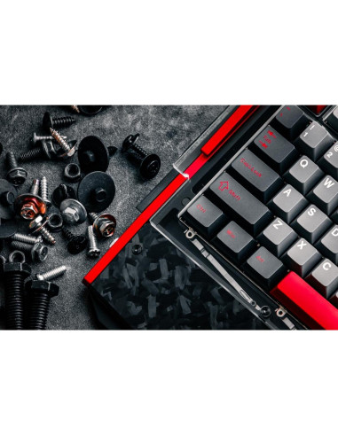 Teclado Gaming Mecánico Black Diamond RT 75% Sombra Carmesí