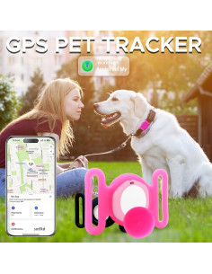 Rastreador GPS para Perros y Gatos Bingolar Rosa IPX8 2