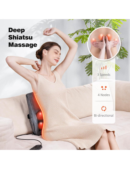 Masajeador de Espalda y Cuello Boriwat R7 con Calor 3D