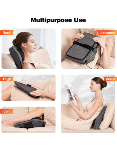 Masajeador de Espalda y Cuello Boriwat R7 con Calor 3D