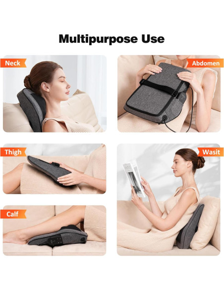 Masajeador de Espalda y Cuello Boriwat R7 con Calor 3D