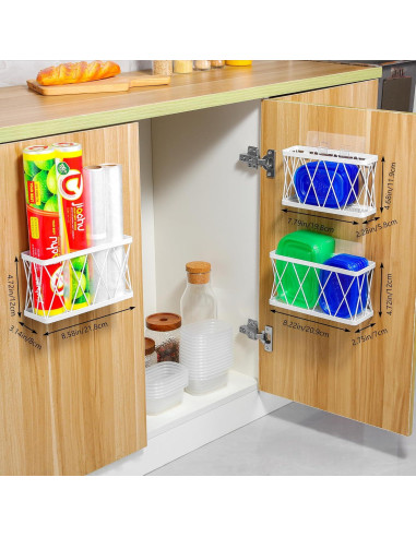 YIGII Organizador de Puerta de Gabinete 3 Paquetes Blanco