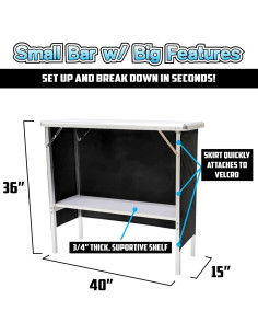 Barra Portátil Plegable KPi con Luces LED y Faldas 2