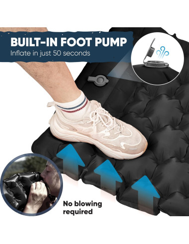 Almohadilla de Camping POWERLIX Individual con Cojín y Bomba