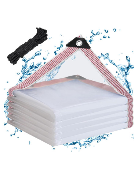 Lona Impermeable Transparente 2.13x3.05m Welacymet PE