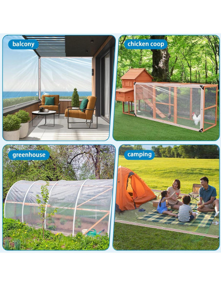 Lona Impermeable Transparente 2.13x3.05m Welacymet PE