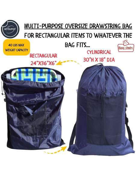 Bolsa de Silla de Playa MYSUPOT Grande Azul Marino 91x61cm