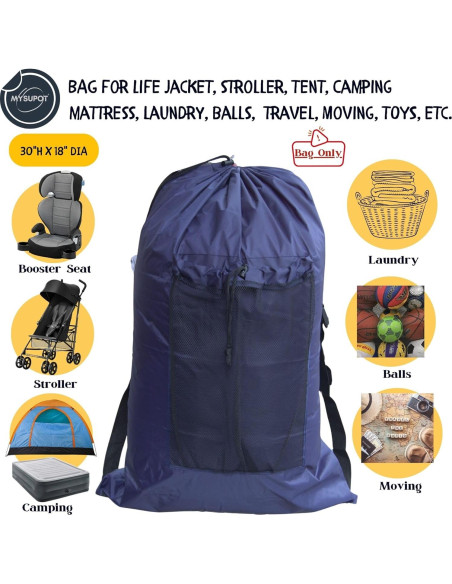 Bolsa de Silla de Playa MYSUPOT Grande Azul Marino 91x61cm