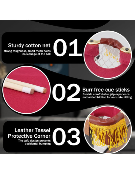 Mesa de Billar Portátil RAYKEEP 54" (137 cm) Plegable con Accesorios