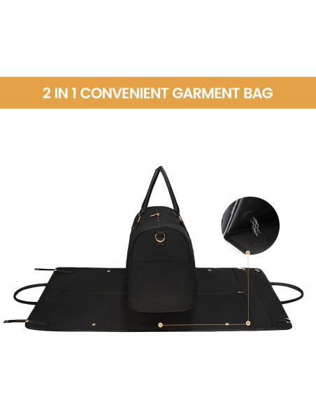 Bolsa de Ropa LOVEVOOK 3 en 1 para Viaje - Negro