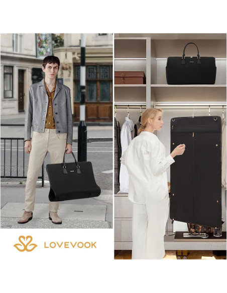 Bolsa de Ropa LOVEVOOK 3 en 1 para Viaje - Negro