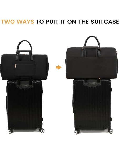 Bolsa de Ropa LOVEVOOK 3 en 1 para Viaje - Negro