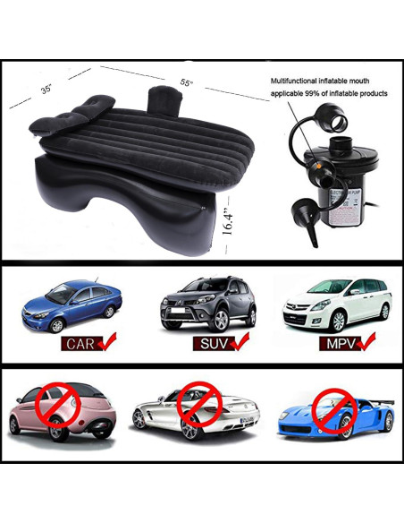 Colchón Inflable para Coche Onirii 140x89 cm con Bomba