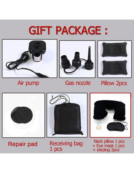 Colchón Inflable para Coche Onirii 140x89 cm con Bomba