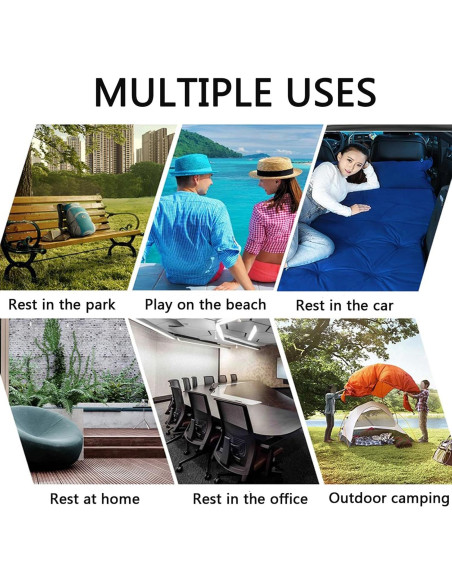 Colchón Inflable para Coche Onirii 140x89 cm con Bomba