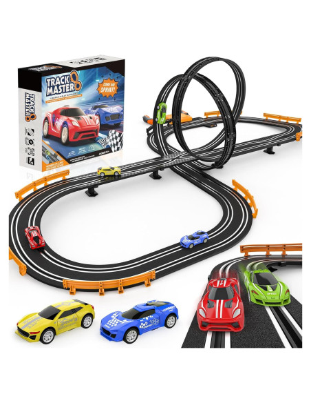 Set de Pista de Carreras Eléctrica Mccreadee 5.61m 4 Coches