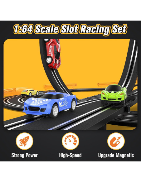 Set de Pista de Carreras Eléctrica Mccreadee 5.61m 4 Coches