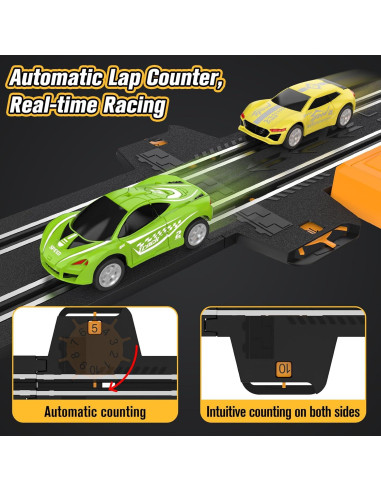 Set de Pista de Carreras Eléctrica Mccreadee 5.61m 4 Coches