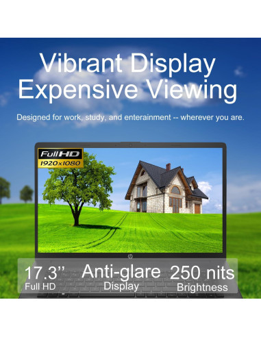 Laptop HP 17.3" FHD Antirreflejo Ryzen 7 64GB RAM 2TB SSD