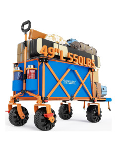 Carro de Playa Plegable Old Bahama Bay 2 en 1 con Freno