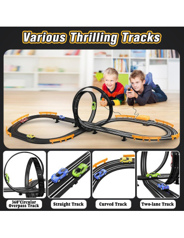 Set de Pista de Carreras Eléctrica Mccreadee 5.61m 4 Coches