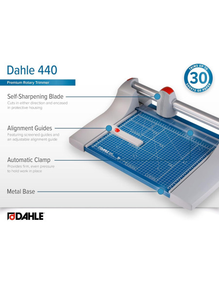 Cortadora de Papel Dahle 440, 35.56 cm, Autofilante, Alemana