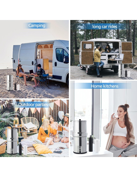 Filtro de Agua LUFFYLIVE Compatible Berkey - Paquete de 4