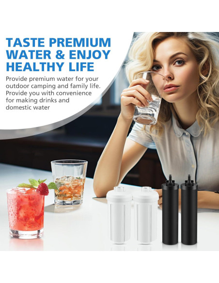 Filtro de Agua LUFFYLIVE Compatible Berkey - Paquete de 4