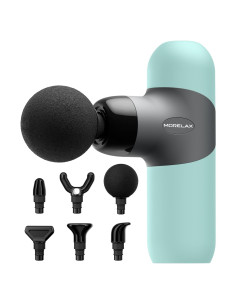 Pistola de Masaje Muscular Morelax M893BL Portátil 6 Cabezas