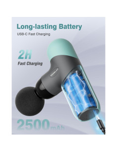 Pistola de Masaje Muscular Morelax M893BL Portátil 6 Cabezas 2