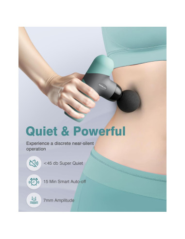 Pistola de Masaje Muscular Morelax M893BL Portátil 6 Cabezas