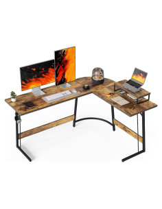 Escritorio de Juego en L CubiCubi 149.86 cm Marrón Rústico