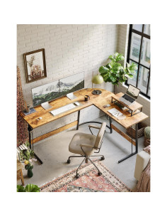 Escritorio de Juego en L CubiCubi 149.86 cm Marrón Rústico 2