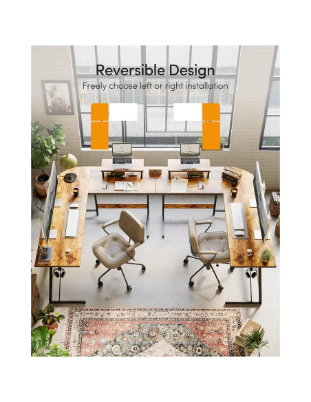 Escritorio de Juego en L CubiCubi 149.86 cm Marrón Rústico