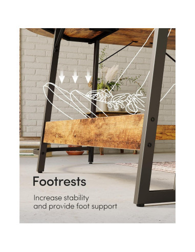 Escritorio de Juego en L CubiCubi 149.86 cm Marrón Rústico