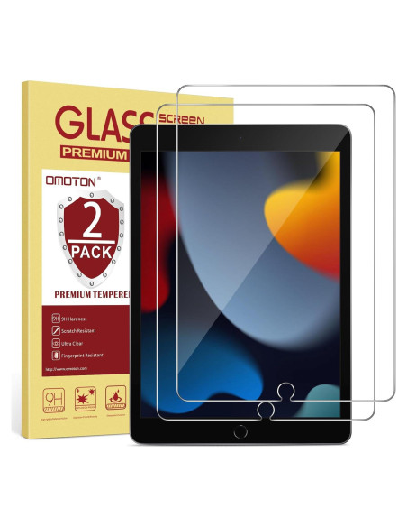 Protector de Pantalla OMOTON para iPad 10.2" (9na, 8va, 7ma Gen) Vidrio Templado