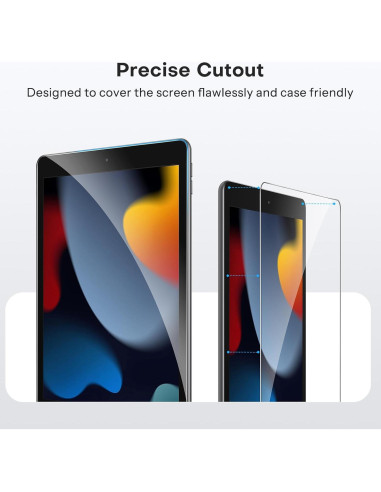 Protector de Pantalla OMOTON para iPad 10.2" (9na, 8va, 7ma Gen) Vidrio Templado